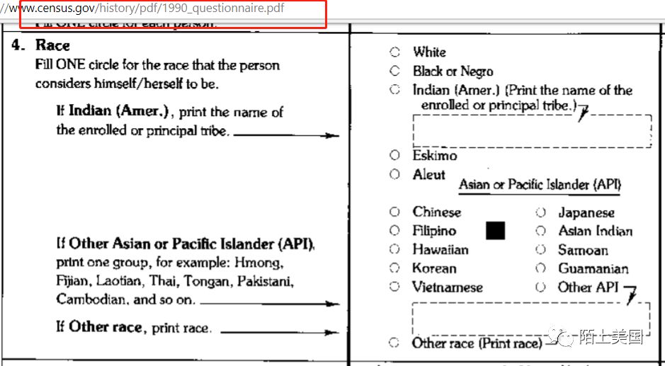 科普人口普查历史，从来没有“亚裔”这个选项