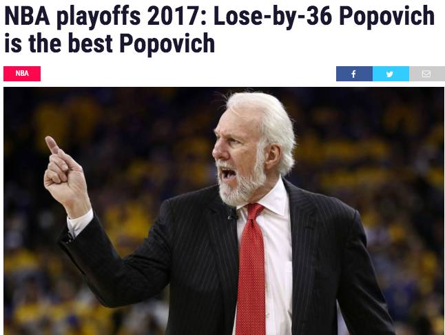 NBA马刺队教练这样谈川普