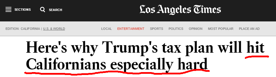 一表看懂川普税改对华人影响，加州纽约华人看过来