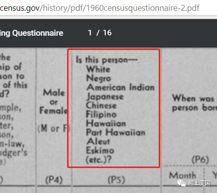 科普人口普查历史，从来没有“亚裔”这个选项