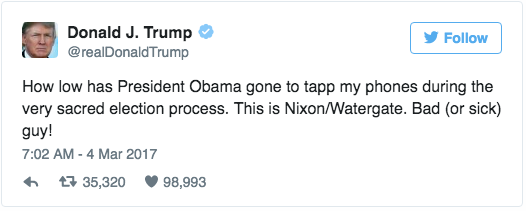 奥巴马监听川普电话？这是新版水门事件吗？