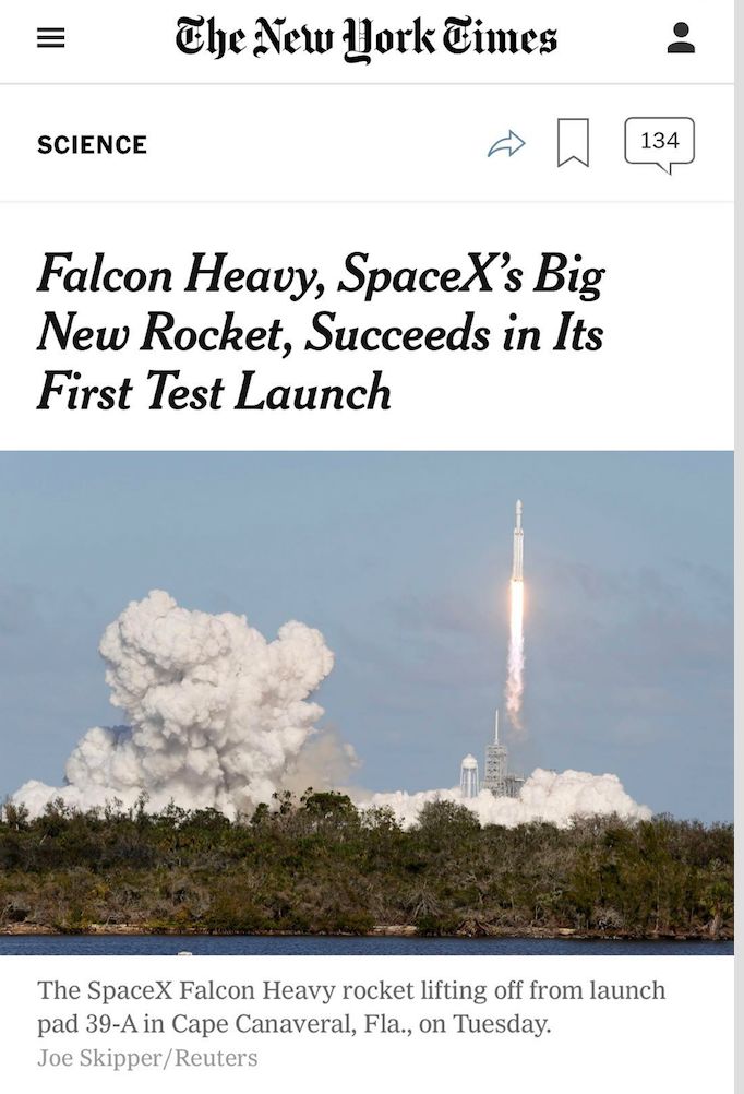世界上最强火箭成功发射！钢铁侠座驾飞向火星（多动图）