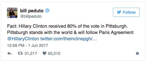 总统先生：这不是匹兹堡和巴黎的对决，它们同属一个星球