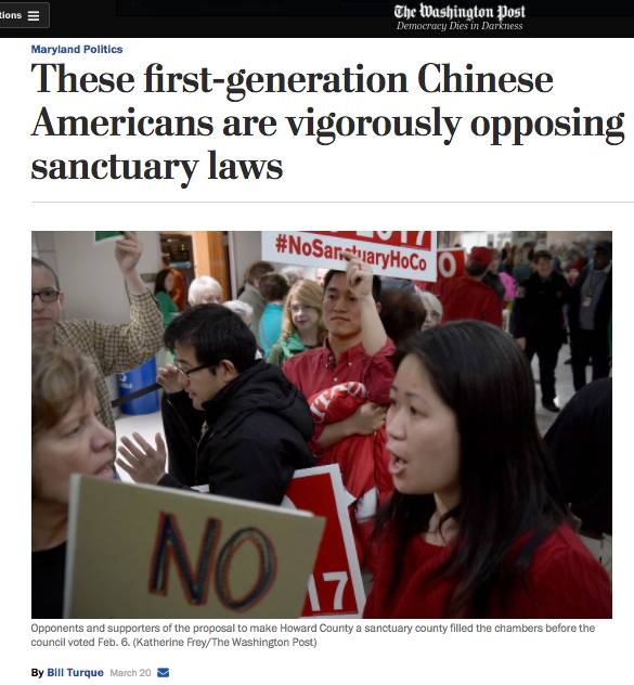 为什么华人新移民反对庇护城市？