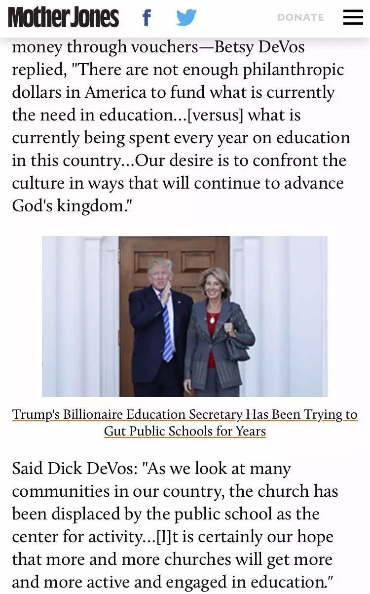 狐狸看守鸡舍？别让这个外行教育部长毁了美国教育