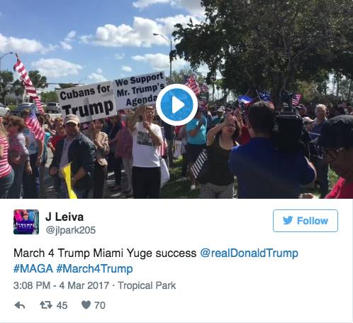 你一定想不到，美国人民拥戴总统的全国大游行画风是这样的