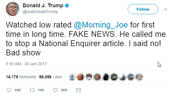 图姐 | 川普推文背后的故事：动用八卦小报威胁主持人