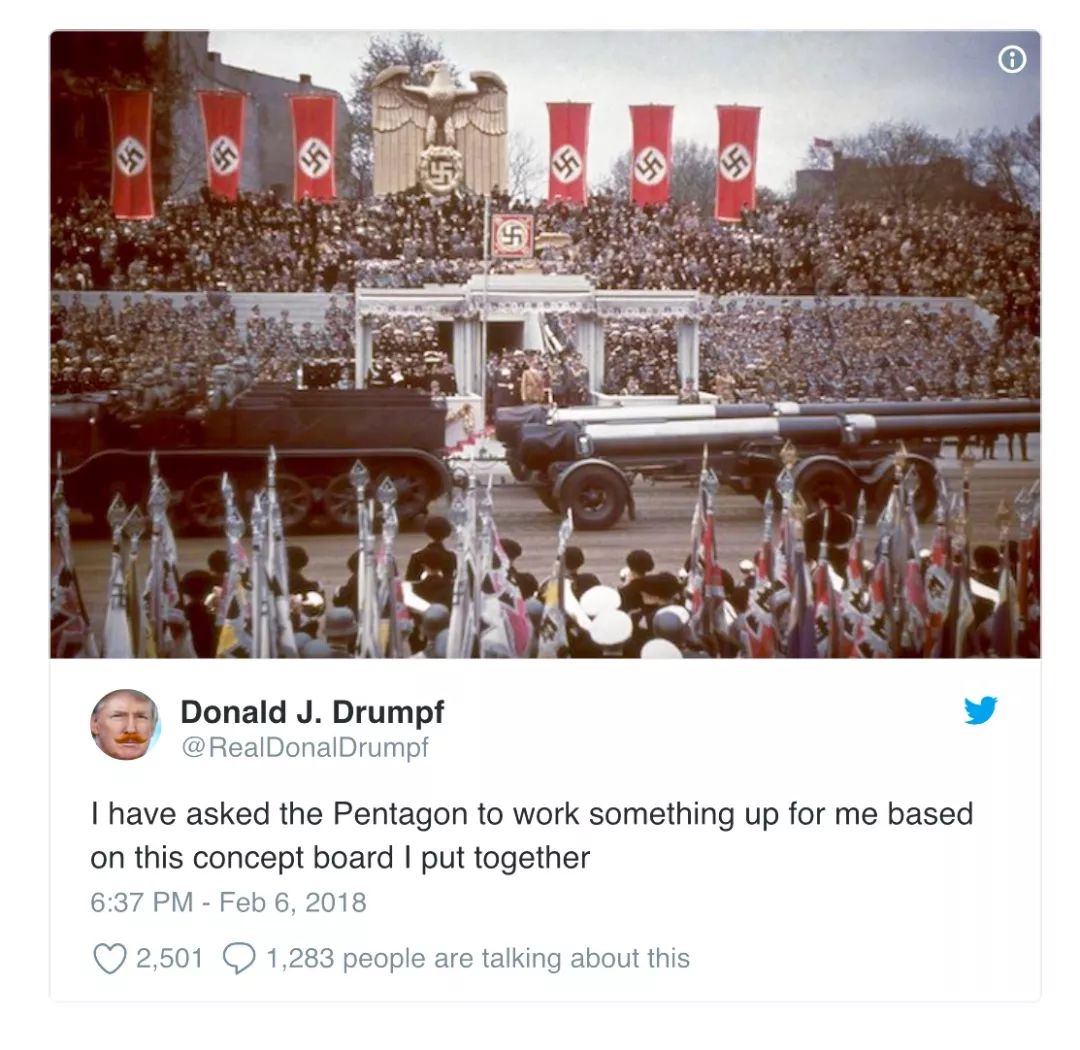 川普总统要“法式阅兵”,美国网民的脑洞又关不住了! 川普总统要“法式阅兵”,美国网民的脑洞又关不住了!