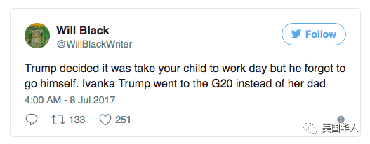 图姐 | 伊万卡替父坐上G-20世界领导人主桌引发热议