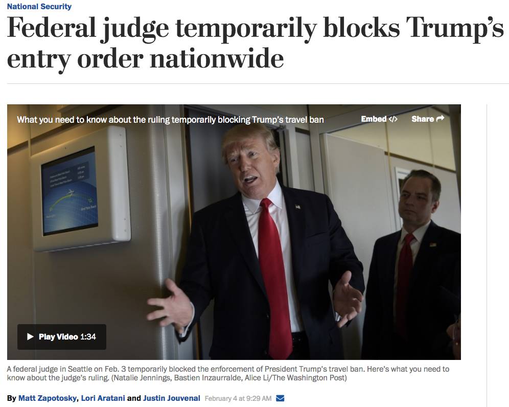 图姐 | 联邦法官叫停禁穆令／美国春晚--超级碗明天开锣／众议院推翻限制精神病人买枪权规定