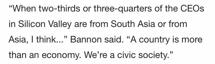 Steve Bannon：美国华人最大的威胁