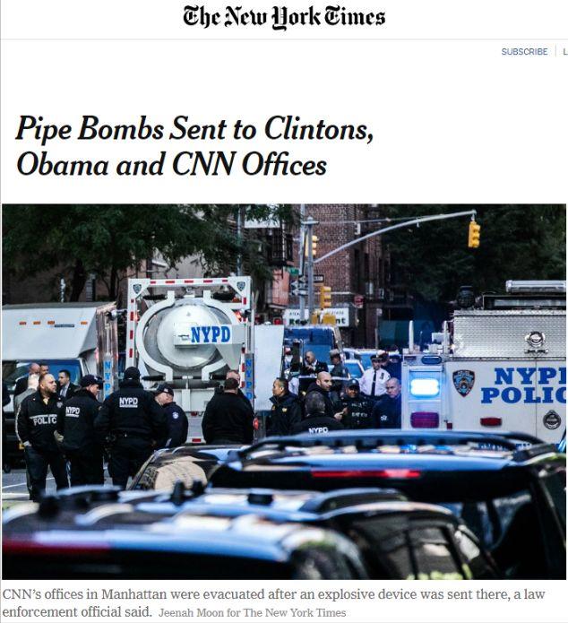 惊魂炸弹包裹数上升至10个，纽约市长称：这是恐怖主义行为