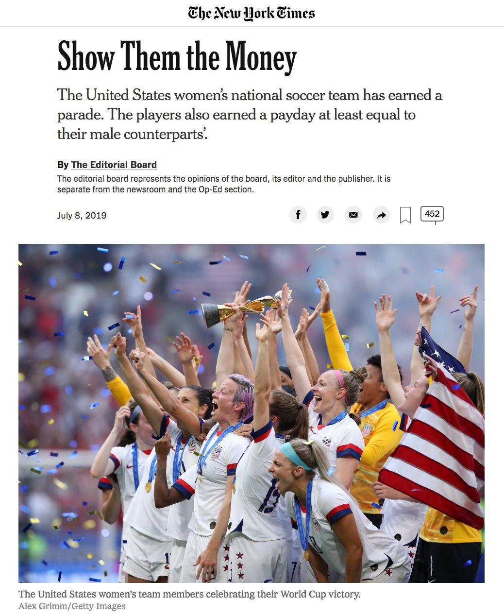 超人的勇气,超人的胸怀——要世界冠军也要同工同酬 超人的勇气,超人的胸怀——要世界冠军也要同工同酬