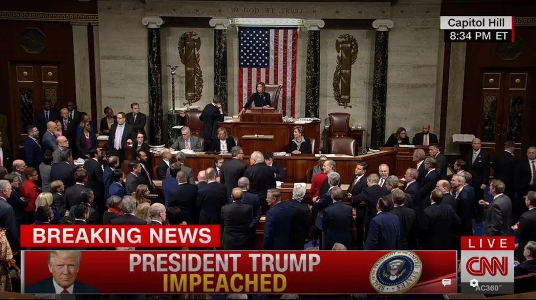 众议院投票通过！特朗普成为美国历史上被弹劾总统第三人