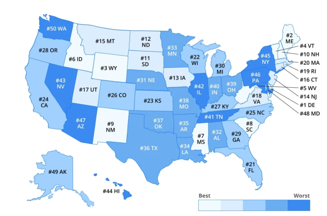加州太危险了？美国最危险的十大城市有几个在加州？